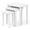 White Wood Nesting Tables Set 3PCS Space-Saving Farmhouse Side Tables